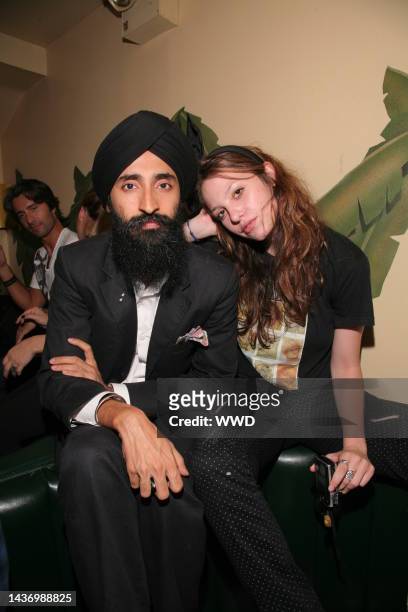 Waris Ahluwalia and Cory Kennedy attend Vladimir Restoin Roitfeld\'s afterparty at Indochine.