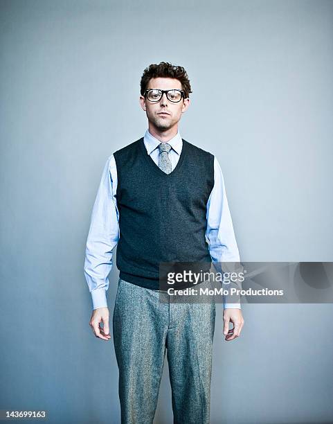 studio portrait of office worker - waistcoat stock pictures, royalty-free photos & images