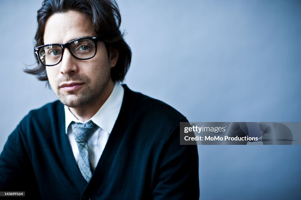 Studio portrait of businessman