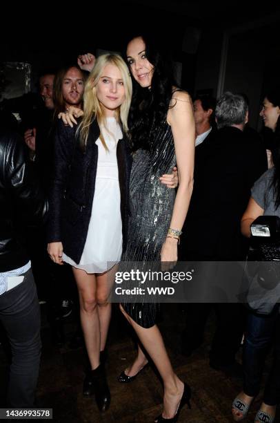 Model Dree Hemingway and designer L'Wren Scott attend a dinner celebrating Scott's spring 2010 collection at Norwood.