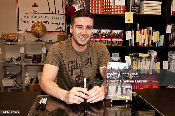 Television personality Vinny Guadagnino signs copies of his new book "Control the Crazy" at Book Soup on May 2, 2012 in West Hollywood, California.