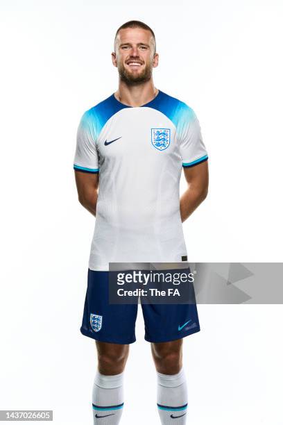 Eric Dier poses during the England New Kit Launch at St George's Park on September 20, 2022 in Burton upon Trent, England.