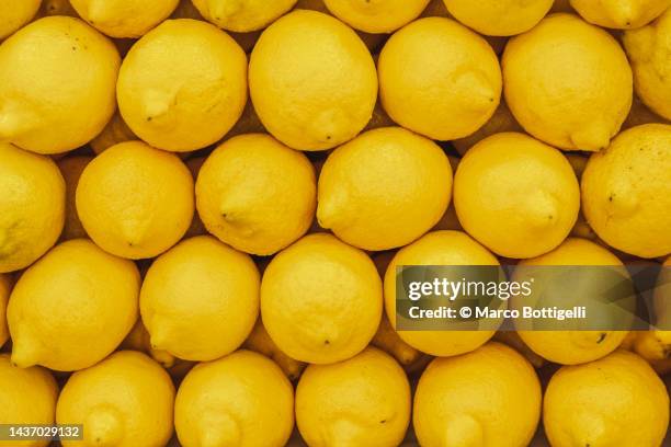 basket of lemons in a local market, madeira - arrangement fotografías e imágenes de stock