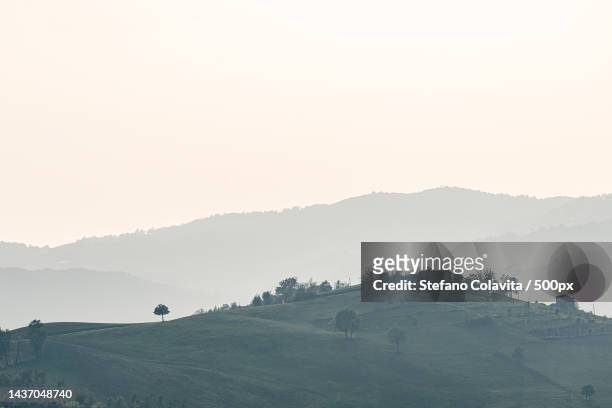 scenic view of landscape against clear sky,regional park sassi di roccamalatina,guiglia,modena,italy - guiglia stock pictures, royalty-free photos & images