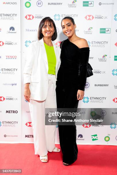 Guest and Gurlaine K-Garcha attend The Ethnicity Awards 2022 at the Marriott Grosvenor Square on October 27, 2022 in London, England.