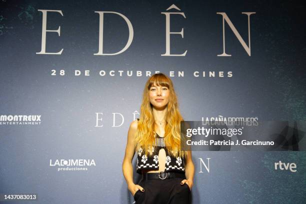 Charlotte Vega attends “Eden” premiere at Paz Cinema on October 27, 2022 in Madrid, Spain.