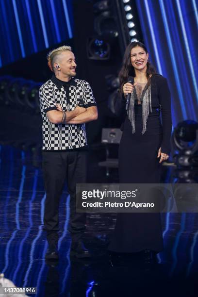 Dardust and Elisa Toffoli during the 16th edition of X Factor 2022 at Repower Theatre on October 27, 2022 in Assago, Italy.