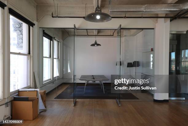 An office sits vacant on October 27, 2022 in San Francisco, California. According to a report by commercial real estate firm CBRE, the city of San...