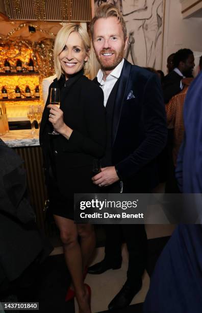 Jenni Falconer and James Midgley attend the Gala Night performance of "Cabaret At The Kit Kat Club" on October 27, 2022 in London, England.