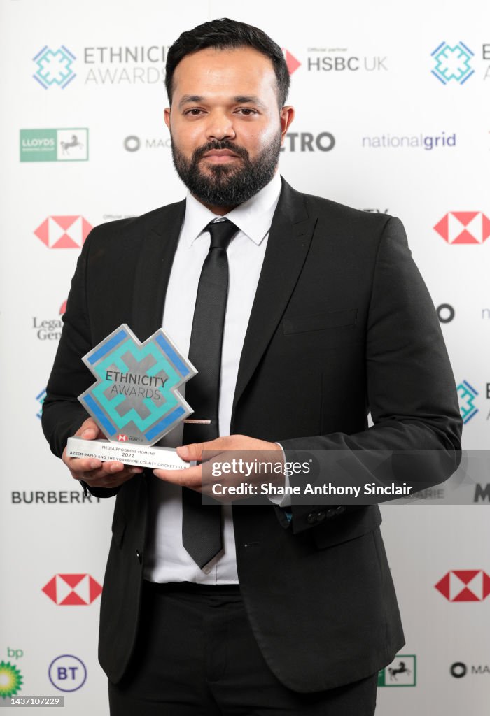 Azim Rafiq Azeem Rafiq poses with the Media progress moment award in the winners ...