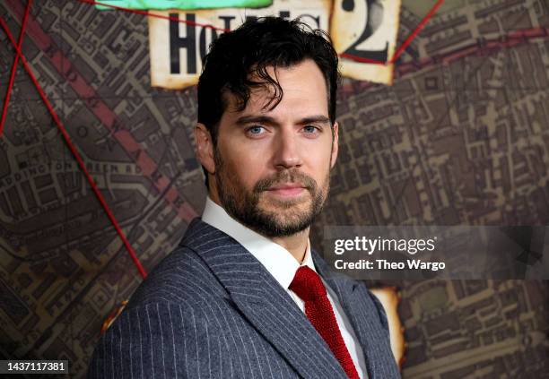 Henry Cavill attends Netflix's "Enola Holmes 2" World Premiere at The Paris Theatre on October 27, 2022 in New York City.