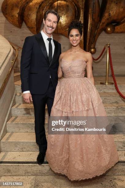 James Whiteside and Misty Copeland attend the American Ballet Theatre Fall Gala at The David Koch Theatre at Lincoln Center on October 27, 2022 in...