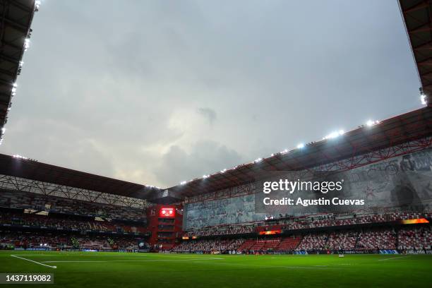 General view inside the stadium prior the final first leg match between Toluca and Pachuca as part of the Torneo Apertura 2022 Liga MX at Nemesio...