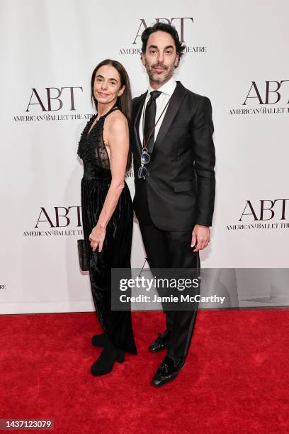 Alessandra Ferri and Marco Pelle attend the American Ballet Theatre Fall Gala at The David Koch Theatre at Lincoln Center on October 27, 2022 in New...