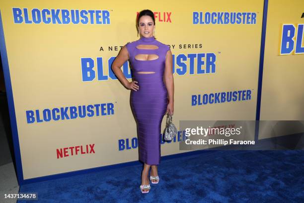 Melissa Fumero attends the premiere of Netflix's "Blockbuster" at Netflix Tudum Theater on October 27, 2022 in Los Angeles, California.