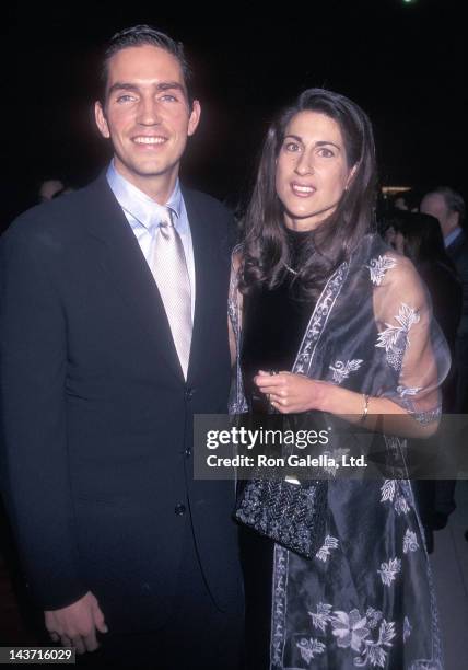 Actor Jim Caviezel and wife Kerri Browitt attend "The Thin Red Line" Beverly Hills Premiere on December 22, 1998 at the Academy of Motion Picture...