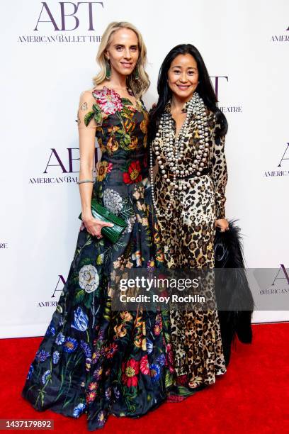 Dalia Oberlander and guest attend the American Ballet Theatre's 2022 fall gala at David Koch Theatre at Lincoln Center on October 27, 2022 in New...