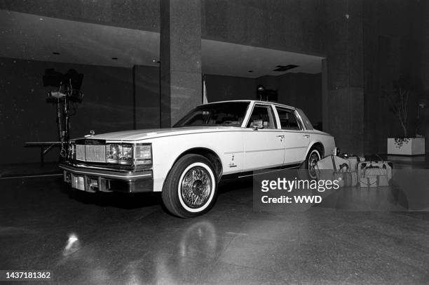 Gucci-designed Cadillac debut at the Olympic Towers in New York on November 11, 1978.