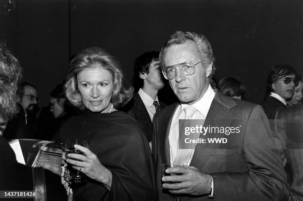 Guests attend the Gucci-designed Cadillac debut at the Olympic Towers in New York on November 11, 1978.