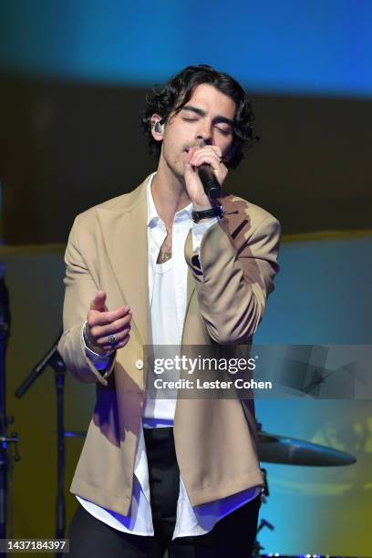 Joe Jonas of Jonas Brothers performs onstage during City of Hope’s Spirit of Life Gala on October 27, 2022 in Los Angeles, California.