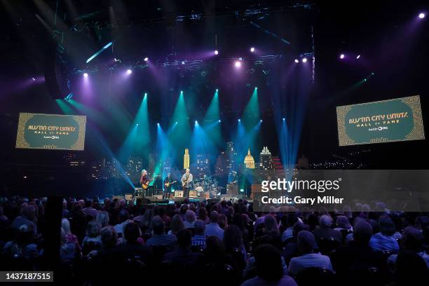 Peter Stroud, David Grissom, Jason Isbell, Davis McLarty, Bill Whitbeck and Chris Gage perform in concert during the 2022 Austin City Limits Hall Of...