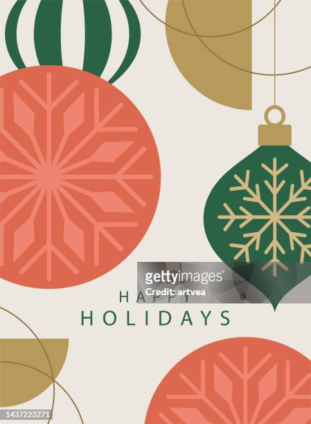 merry christmas background - baubles stock illustrations
