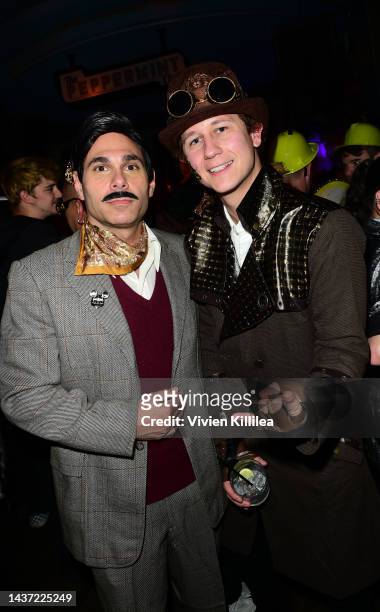 Eric Podwall and Colby Cote attend Podwall Entertainment's 11th Annual Halloween Party on October 27, 2022 in West Hollywood, California.
