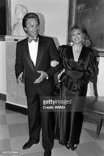 Don Johnson and Patti D'Arbanville attend an event at the White House in Washington, D.C., on September 10, 1985.