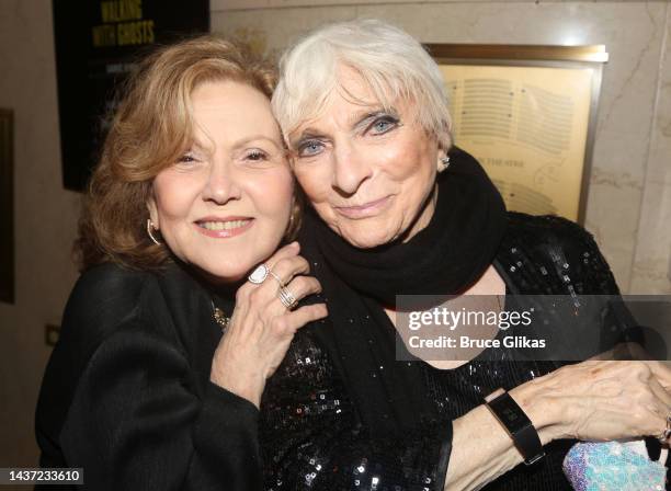 Brenda Vaccaro and Judy Collins pose at the opening night of the new one man show starring Gabriel Byrne based on his memoir "Walking with Ghosts" on...