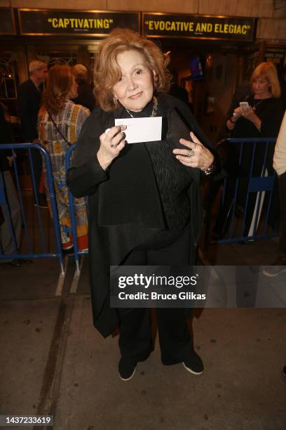 Brenda Vaccaro poses at the opening night of the new one man show starring Gabriel Byrne based on his memoir "Walking with Ghosts" on Broadway at The...