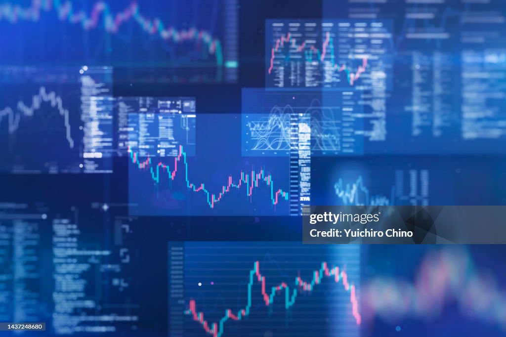Stock market trading monitor background