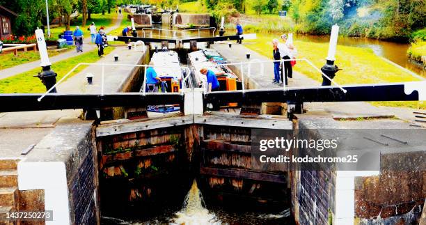 Grand Union Canal at Hatton Locks Warwickshire England UK (1437250273 ...