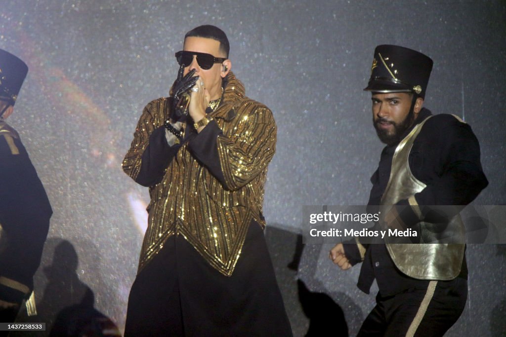 Daddy Concert Daddy Yankee performing during a concert at Estadio Andrés Quintana ...