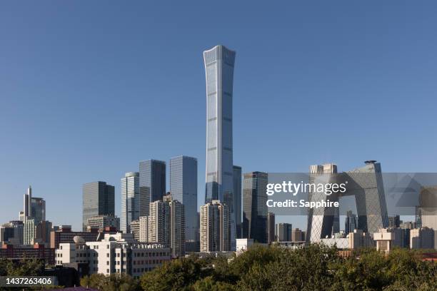 beijing central business district - pechino foto e immagini stock