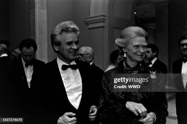 Liana Dubinin and Yuri Dubinin attend an event at the National Gallery of Art in Washington, D.C., on April 23, 1987.