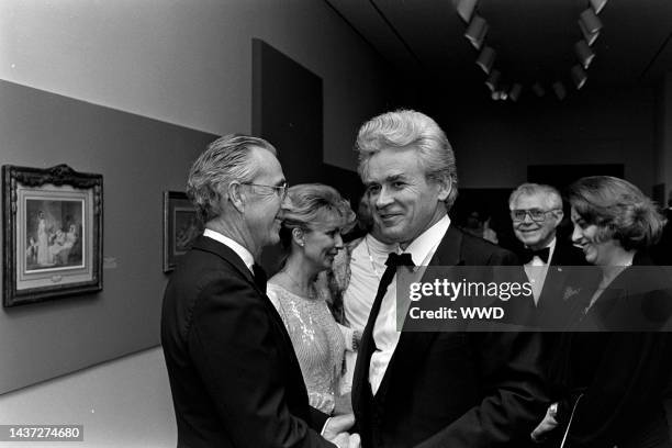 Yuri Dubinin , Liana Dubinin , and guests attend an event at the National Gallery of Art in Washington, D.C., on April 23, 1987.