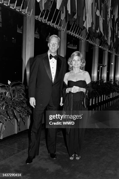 David Hartman and Maureen Downey attend an event at the headquarters of the U.S. Department of State in Washington, D.C., on December 5, 1987.