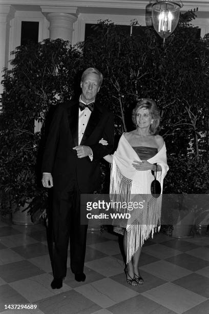 David Hartman and Maureen Downey attend an event at the White House in Washington, D.C., on December 5, 1987.