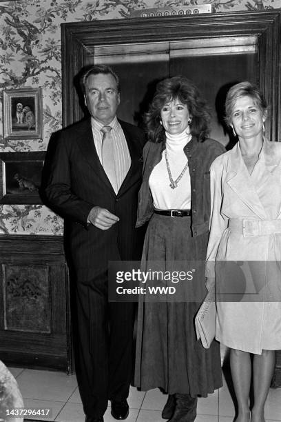 Robert Wagner, Jill St. John, and Maureen Downey attend an event at the Ritz Carlton Hotel in Washington, D.C., on December 6, 1987.