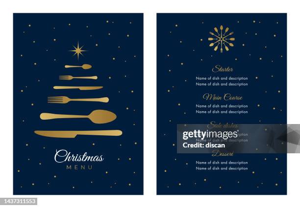 holidays menu template. - dinner invitation stock illustrations