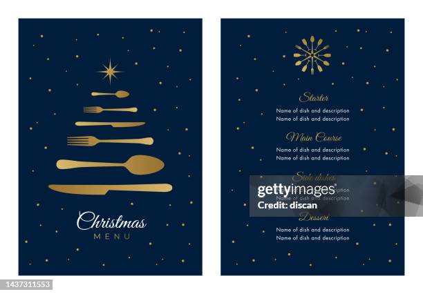 holidays menu template. - dinner stock illustrations