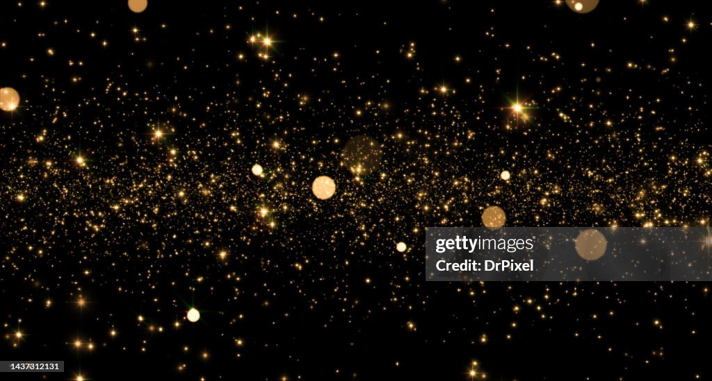 Shiny Golden Particles