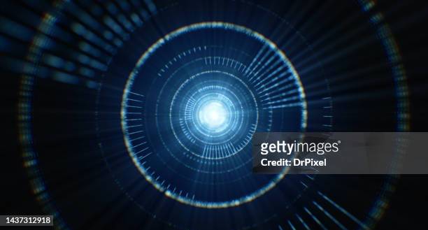 light tech tunnel - hud graphic stock pictures, royalty-free photos & images