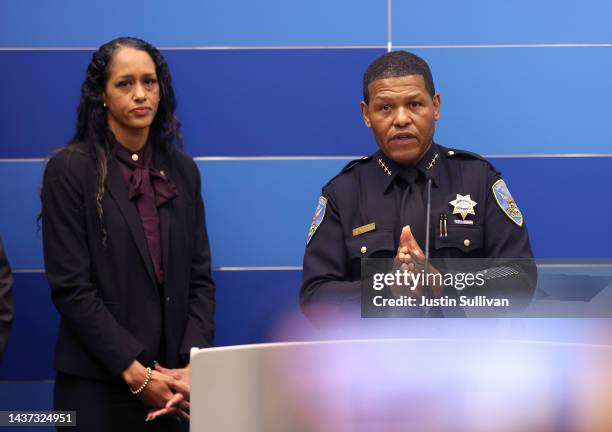 San Francisco police chief Bill Scott speaks to reporters about the break in and attack at the home of U.S. Speaker of the House Nancy Pelosi on...