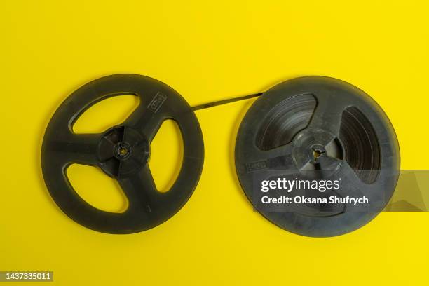 retro film bobbin - cassette audio stock pictures, royalty-free photos & images