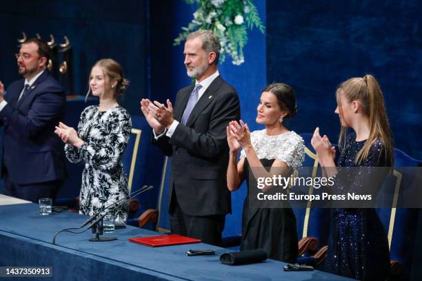 The Princess of Asturias, Doña Leonor ; King Felipe VI and Queen Letizia , and Princess Sofia , preside over the 42nd Princess of Asturias Awards...