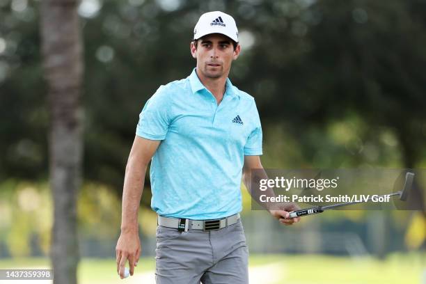 Team Captain Joaquín Niemann of Torque GC looks on during the quarterfinals of the LIV Golf Invitational - Miami at Trump National Doral Miami on...