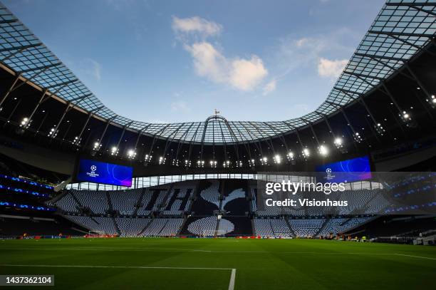 General view of the stadium prior to kick off during the UEFA Champions League group D match between Tottenham Hotspur and Sporting CP at Tottenham...