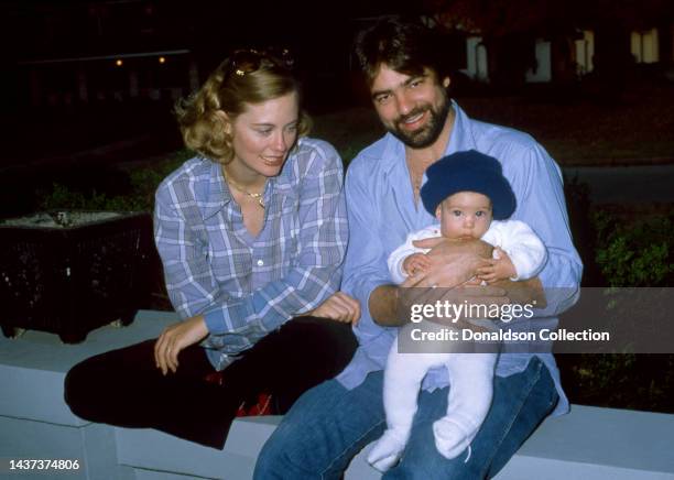 American actress, singer, author, and former model Cybill Shepherd sits with her husband David M. Ford and daughter Clementine Ford, Los Angeles,...