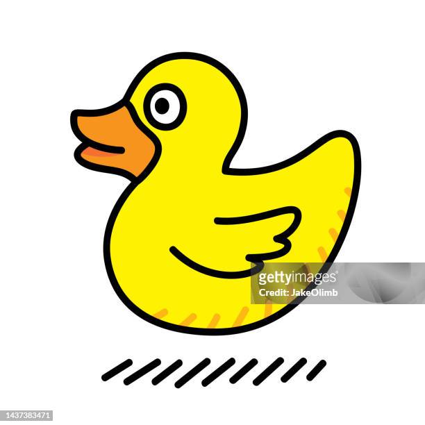 illustrations, cliparts, dessins animés et icônes de rubber duck doodle 6 - canards